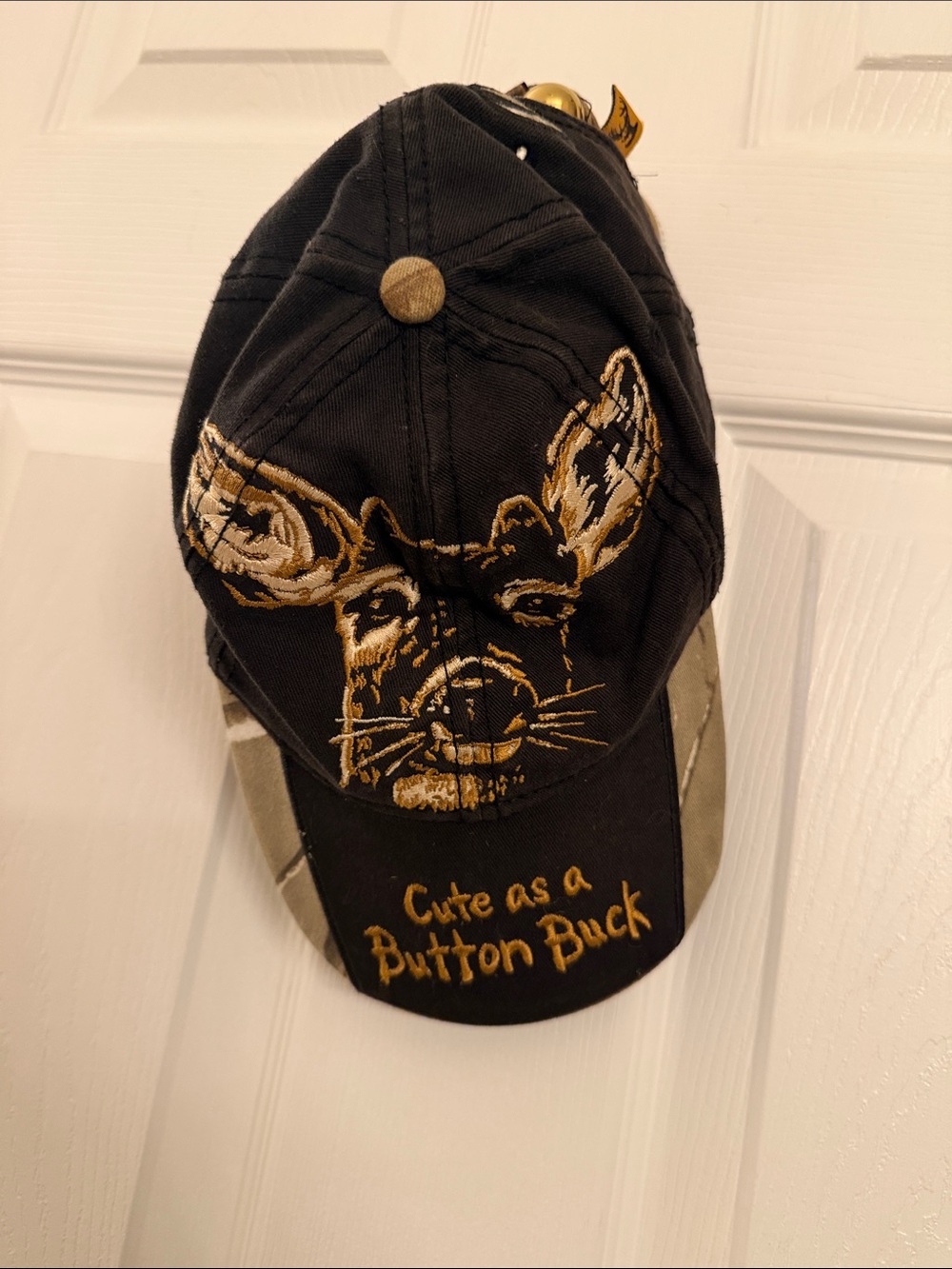 Buckwear Toddler Black Hat with Gold Deer